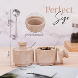 Salt Candy set of 2 with small spoons