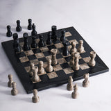 25cm Chess Set with Storage Box - Black & Oceanic
