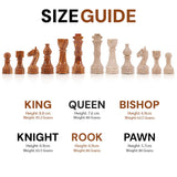 Chess Figures - Travertine & Red