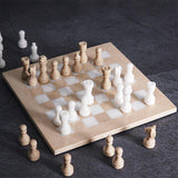 25cm Chess Set with Storage Box - Verona & White