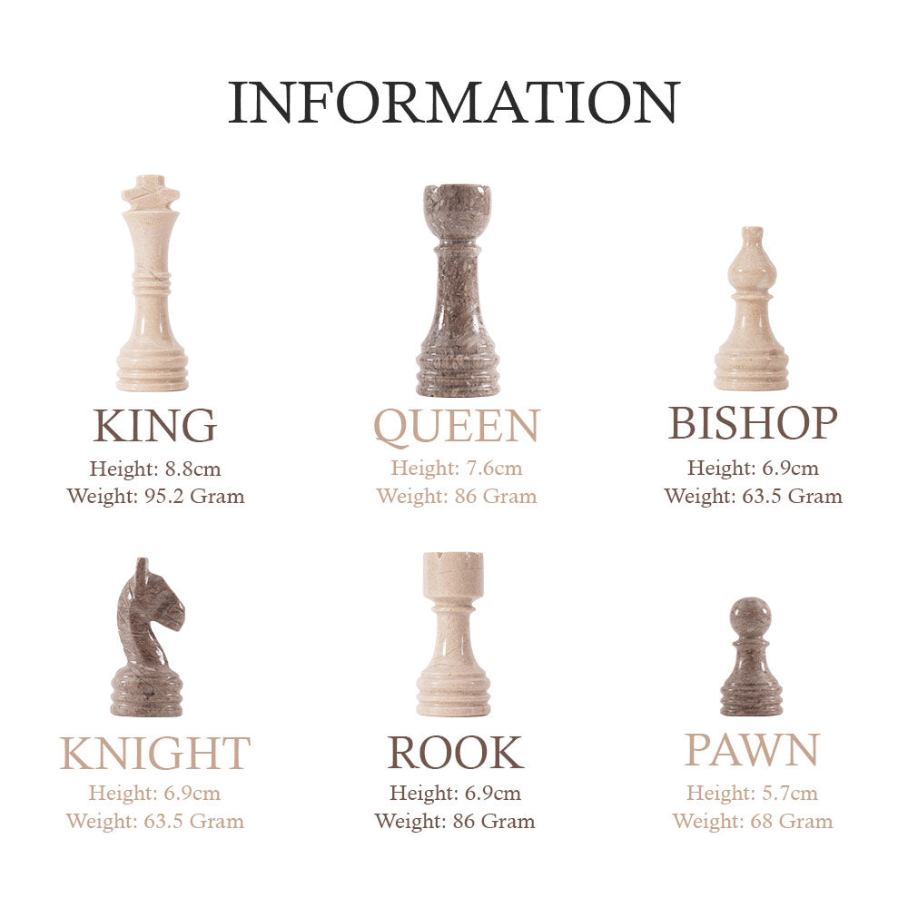 38cm Chess Set With Standard Storage Box - Verona and Oceanic