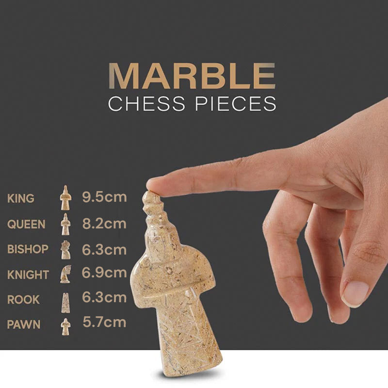 38cm Special Edition Chess Set - Black & Coral