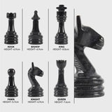 Chess Figures - Black & Coral