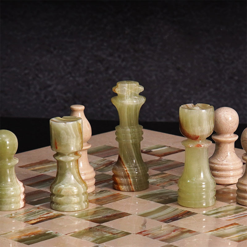  Chess board, chess set, marble chess set