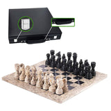  Chess board, chess set, marble chess set