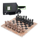  Chess board, chess set, marble chess set