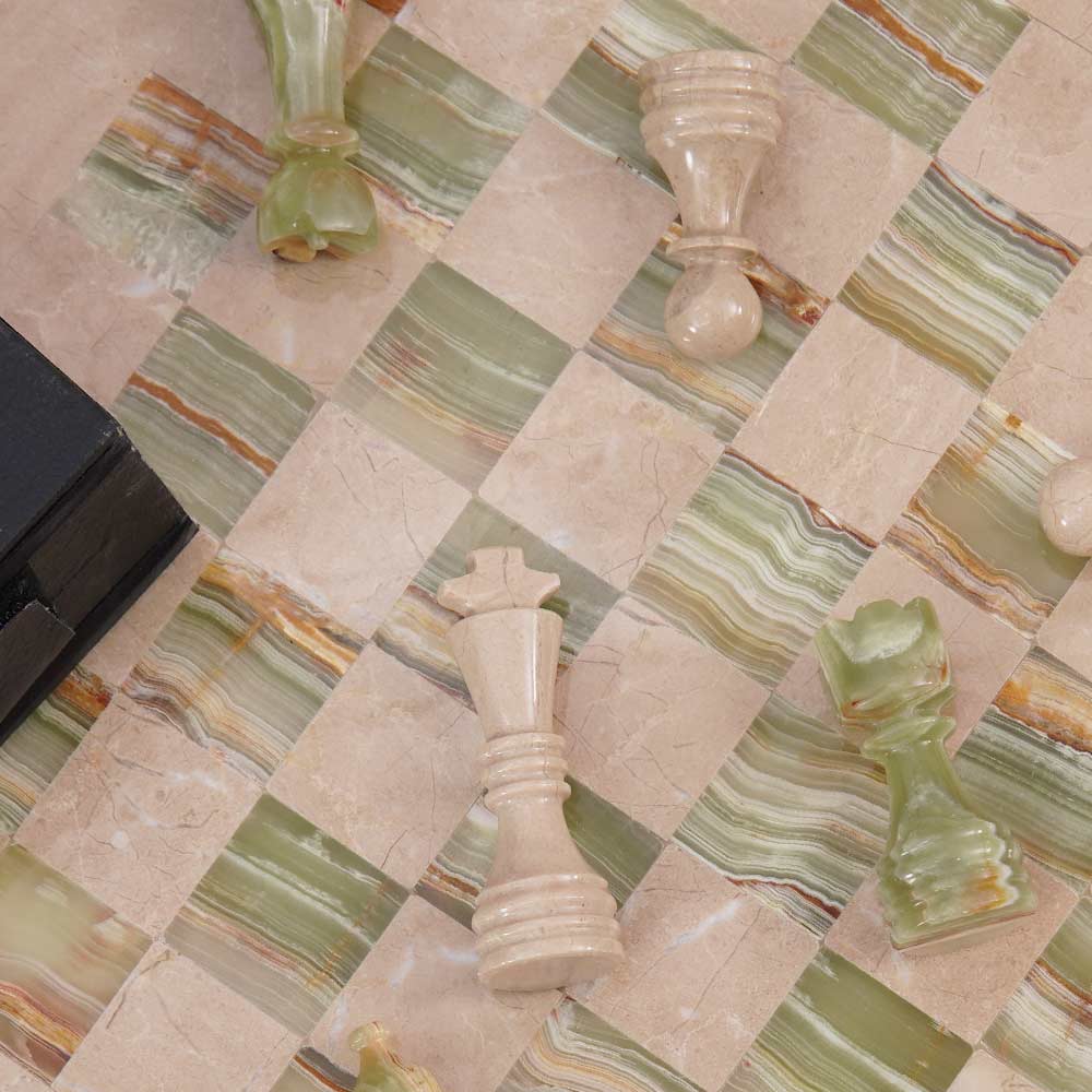  Chess board, chess set, marble chess set