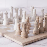  Chess board, chess set, marble chess set