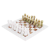  Chess board, chess set, marble chess set
