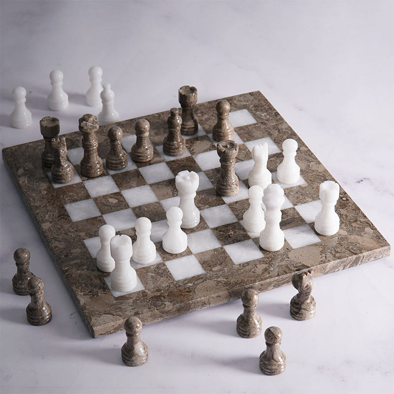  Chess board, chess set, marble chess set