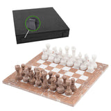  Chess board, chess set, marble chess set