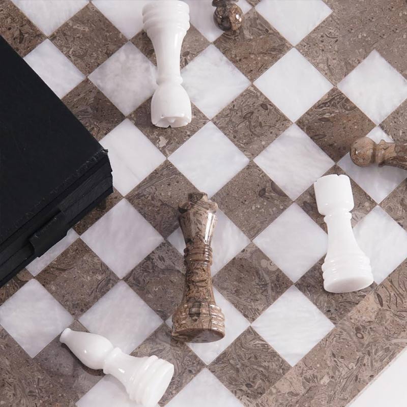  Chess board, chess set, marble chess set