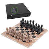  Chess board, chess set, marble chess set
