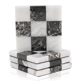 Checkers Coaster Plates - Set Of 4