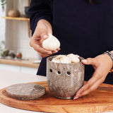 garlic storage, garlic container , garlic holder 
