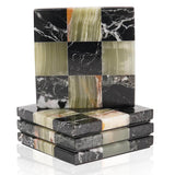 Checkers Coaster Plates - Set Of 4