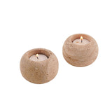 Tealight Candle Holder - Set of 2 (Travertine)
