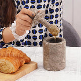 honey dipper, honey jar 