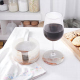 Marble Coaster Set with Holder
