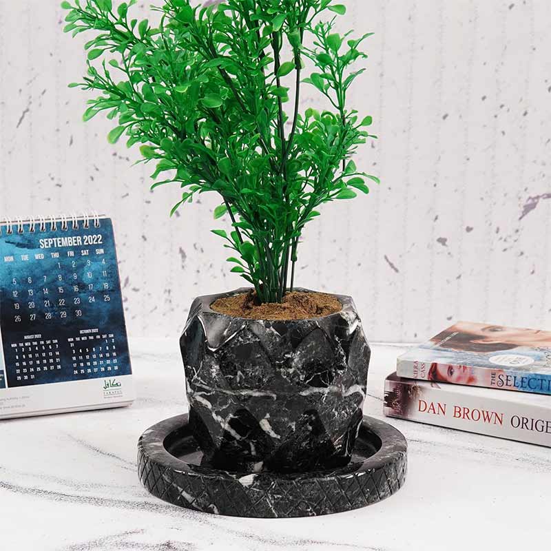 planter, indoor planter, marble planter, home decor