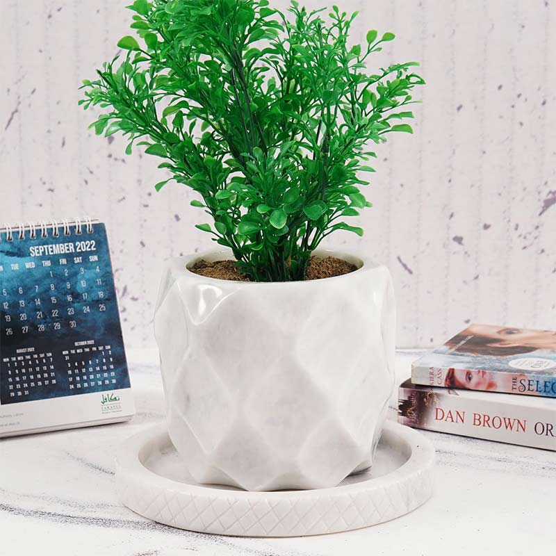 planter, indoor planter, marble planter, home decor