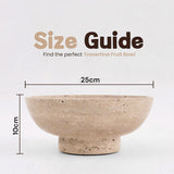 serving bow ,travertine bowl, decorative bowl