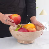 serving bowl, marble fruit bowl , decorative bowl