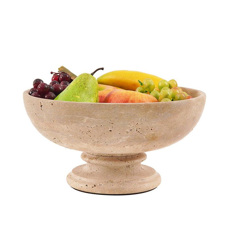 serving bowl, travertine bowl , decorative bowl